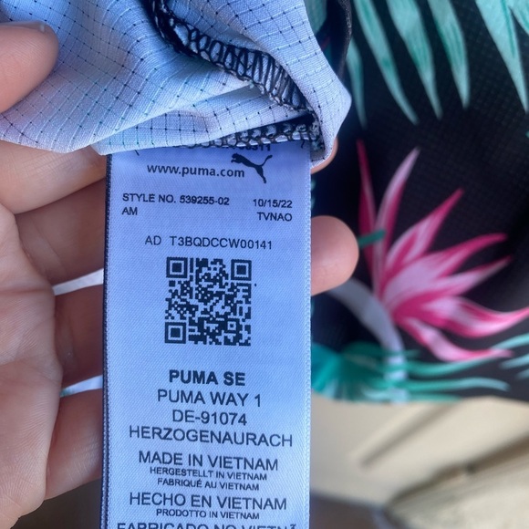 Puma  Shirt Women Sportswear Fit Short Sleeve Outdoor Camp Shirt, Multicolor - Picture 5 of 8